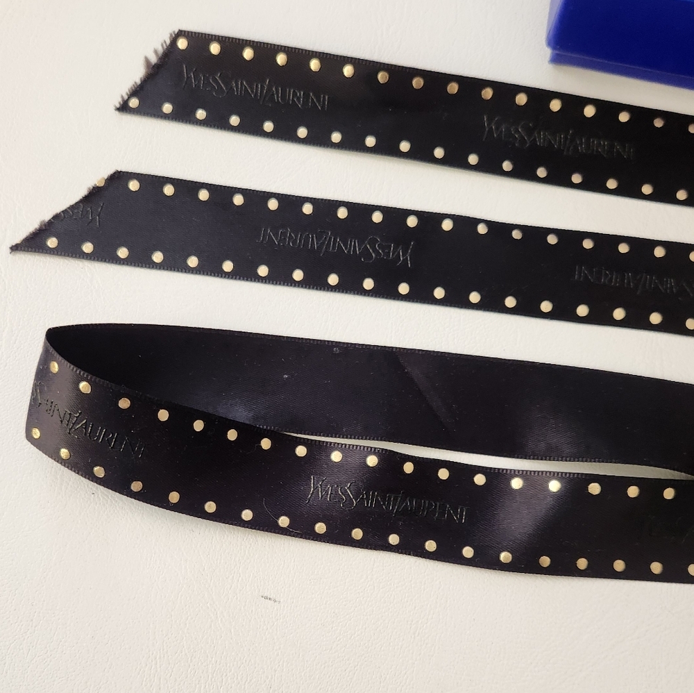 YSL Blue Graphic Gift Box with Black & Gold Ribbon - Picture 5 of 12